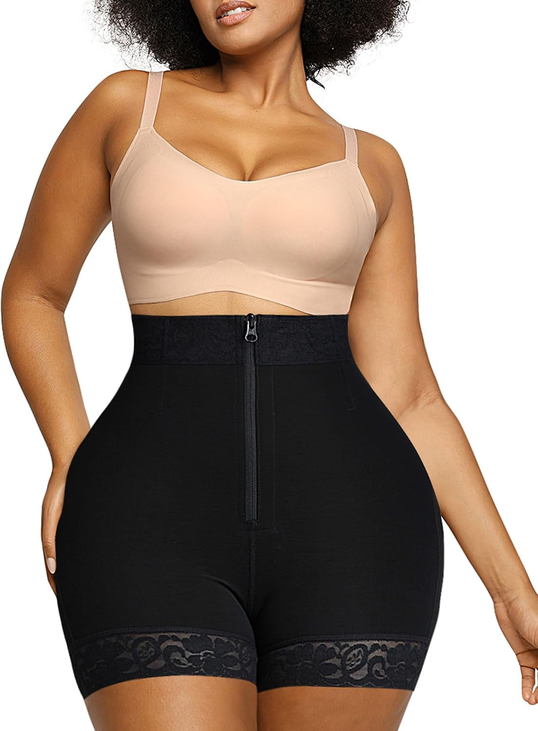 Shapewear Tummy Control Shorts Fajas Colombianas with Zip Closure