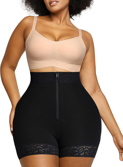 Shapewear Tummy Control Shorts Fajas Colombianas with Zip Closure
