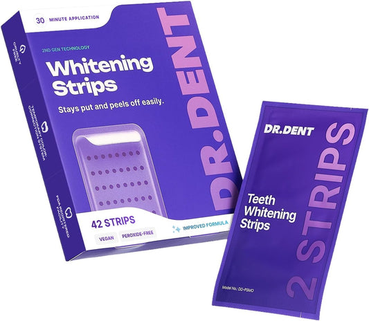 Purple Teeth Whitening Strips - Safe for Enamel - Non Sensitive Teeth Whitening - Whitening without Any Harm