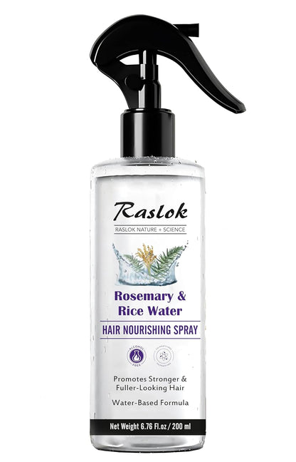 Nature+Science Rosemary & Rice Water Hair Spray | Made with 100% Natural Extracts | Lightweight, Non-Greasy Formula | for Softer, Smoother-Looking Hair | 6.76 Fl Oz / 200 Ml