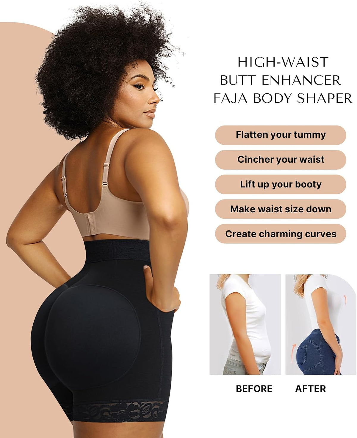 Shapewear Tummy Control Shorts Fajas Colombianas with Zip Closure