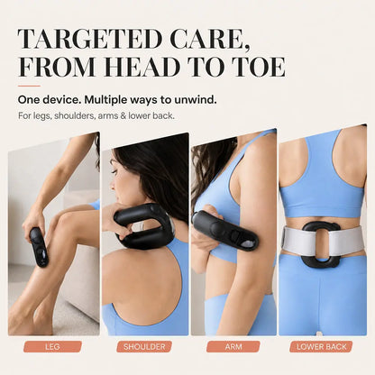 Turbo-Vibe Fascia Ring Belt – Rechargeable Hands-Free Full Body Massage Device, 6 Speed 6 Mode Mini Ab Trainer for Muscle Recovery & Deep Tissue Relief, Perfect Gifts for Boyfriend, Men, Women, Adults,Sohochic