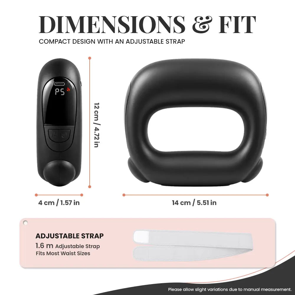 Turbo-Vibe Fascia Ring Belt – Rechargeable Hands-Free Full Body Massage Device, 6 Speed 6 Mode Mini Ab Trainer for Muscle Recovery & Deep Tissue Relief, Perfect Gifts for Boyfriend, Men, Women, Adults,Sohochic
