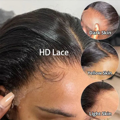 BEEOS Female 5X5 Lace Closure Glueless HD Wig, 20-In Water Wave Real Human Hair, 250% Density, Pre-Plucked Natural Hairline, Pre-Bleached Tiny Knots, Skinlike HD Lace, Beginner-Friendly Natural Black Wig, Glueless Hd Wigs,Sohochic