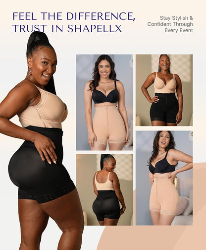Shapewear Tummy Control Shorts Fajas Colombianas with Zip Closure